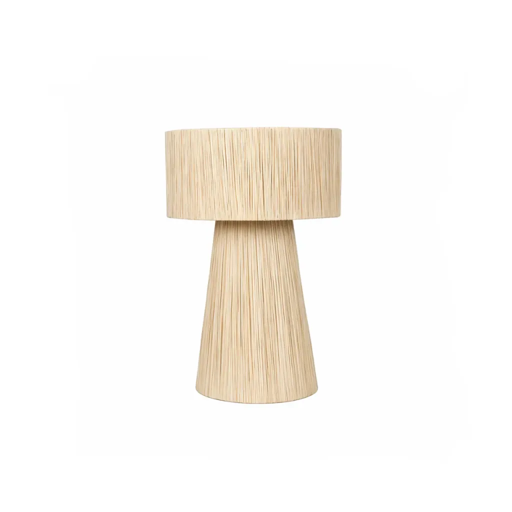 Punutud pilliroost laelamp, silindrikujuline varjund.