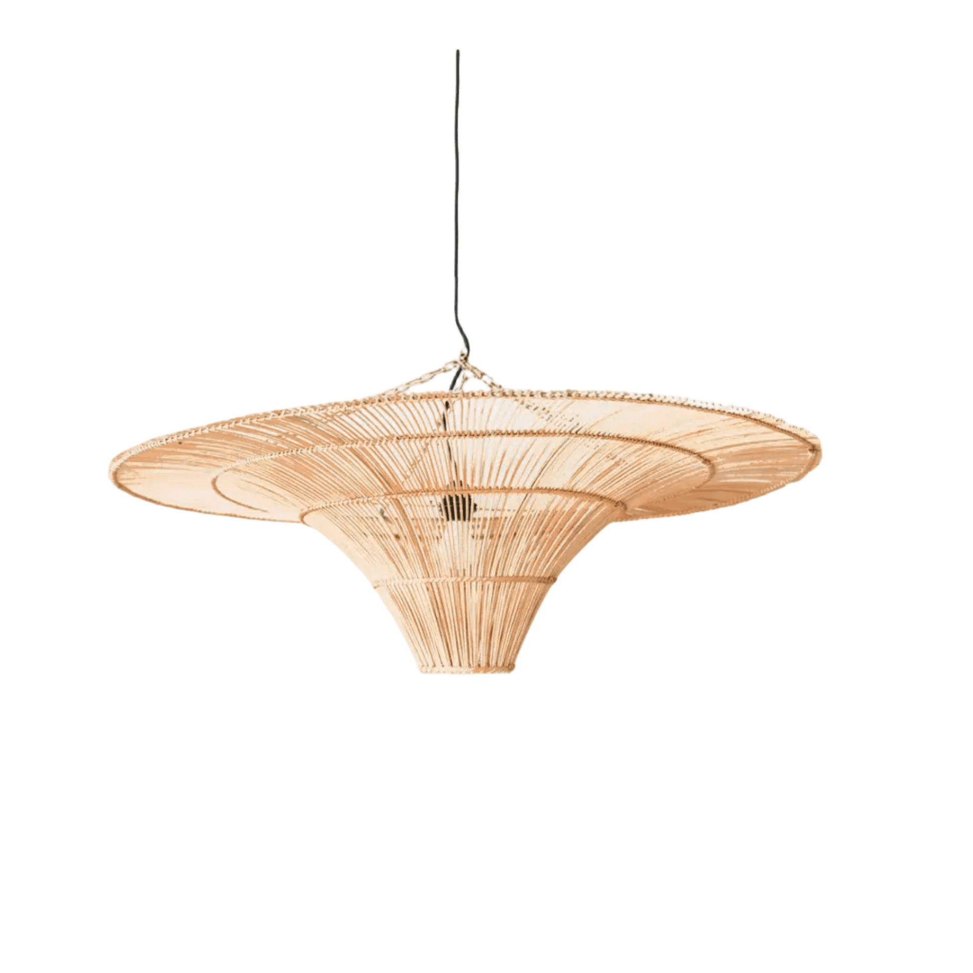 Rattan Lampshade - LARGE WHEEL 110 cm - Image 1