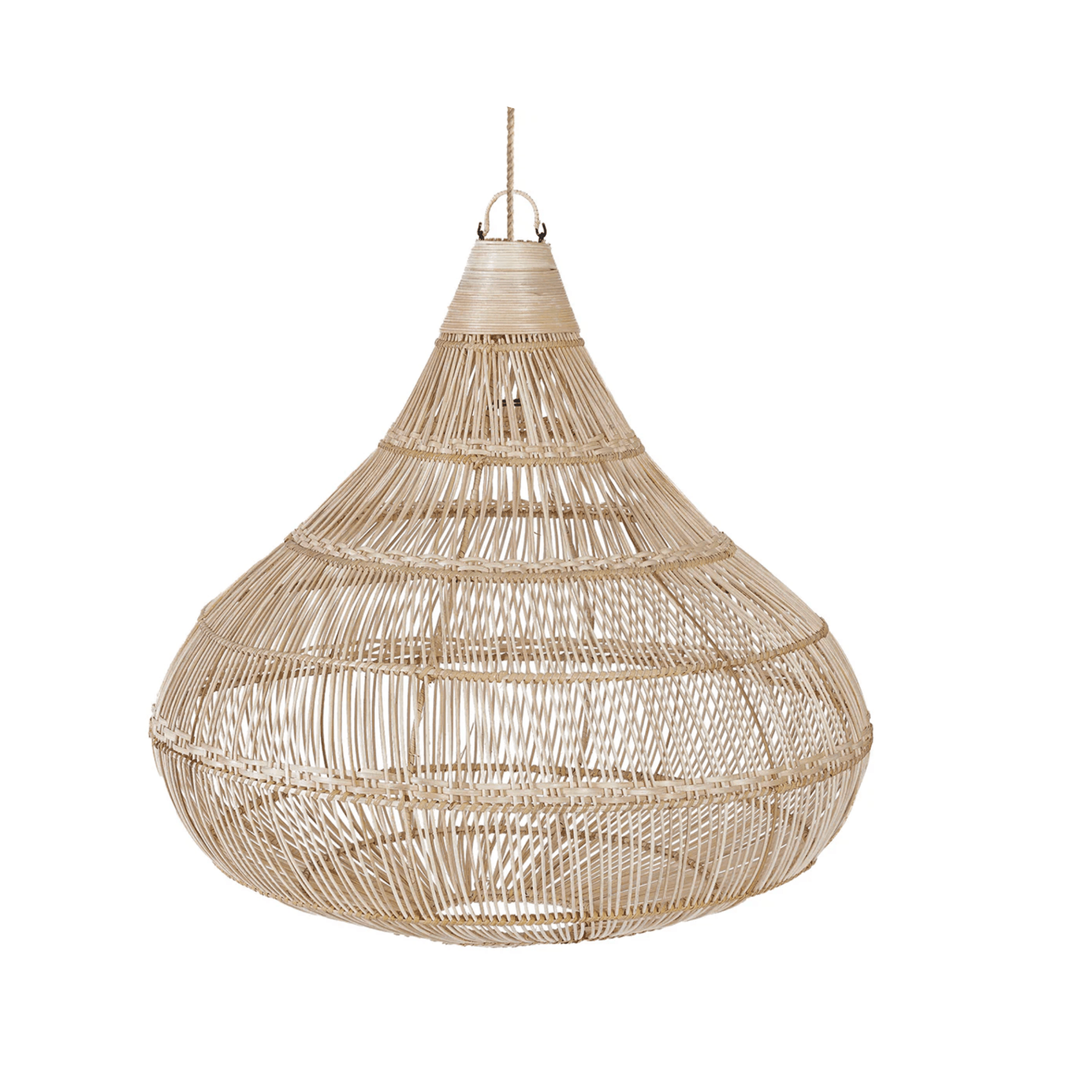 Large Rattan Lampshade - DROP - Image 1