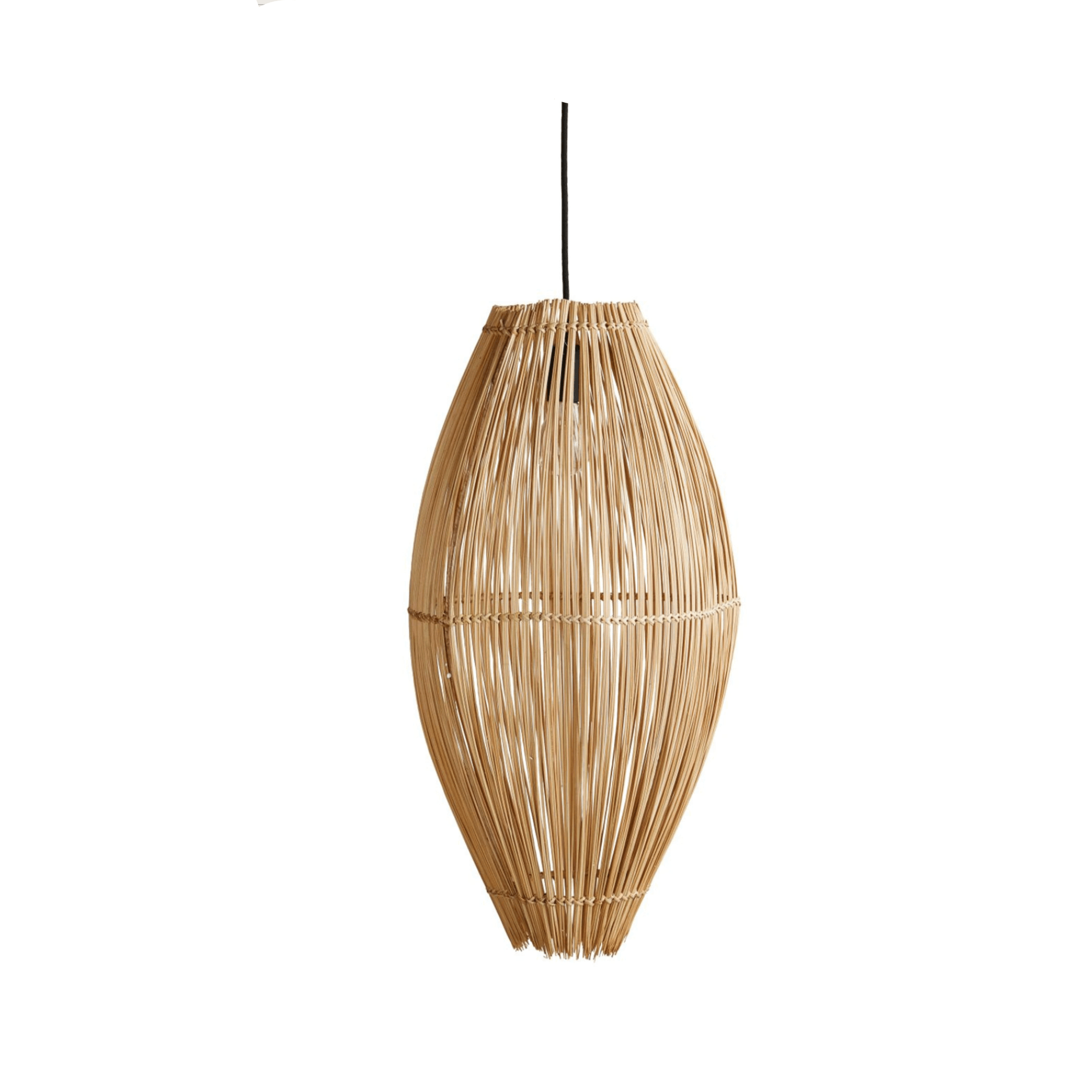 PītasLampas laelamp: käsitsi valmistatud pilliroost punutud lamp, ovaalse kujuga.