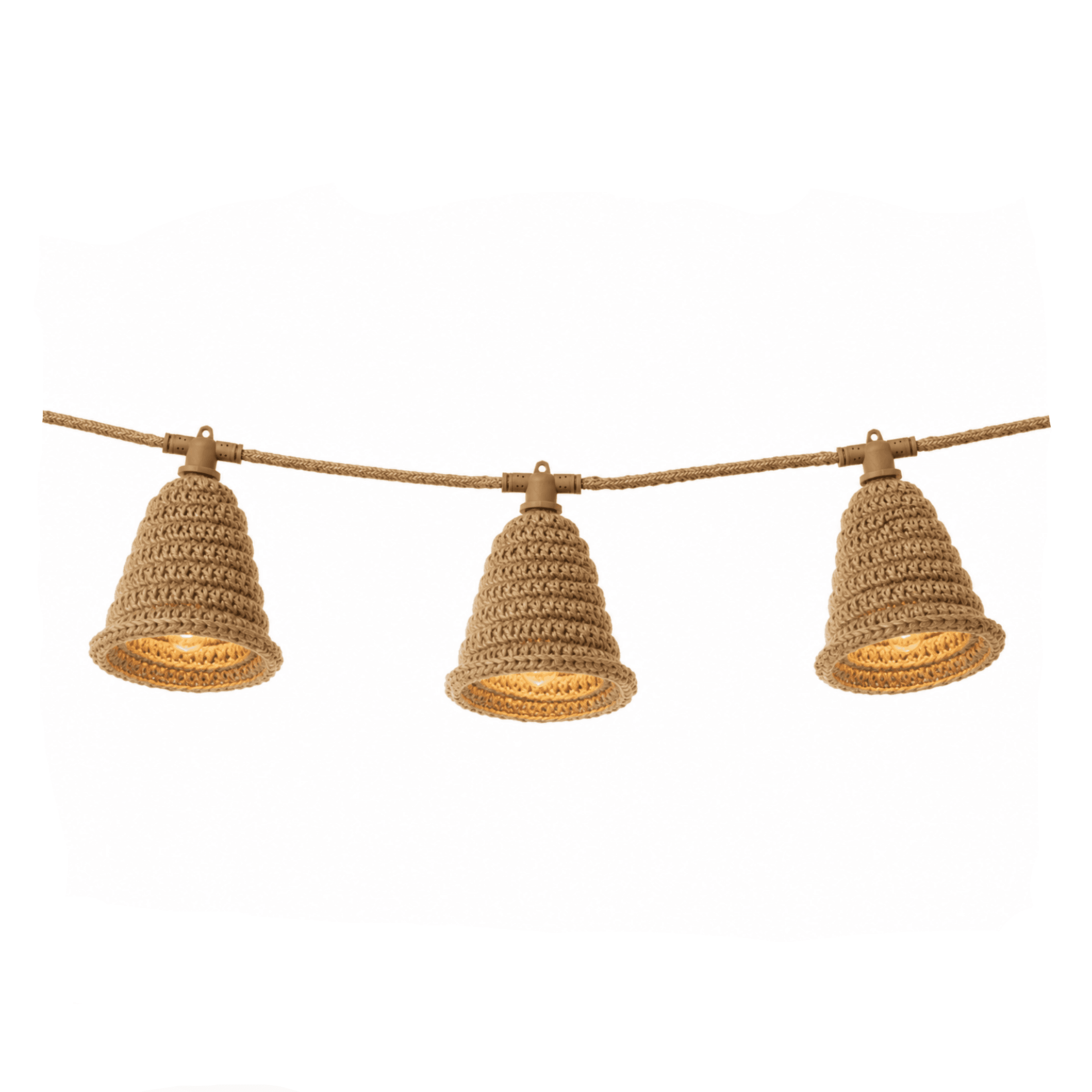 Solar Powered Jute LED String Lights 8 m - Image 1