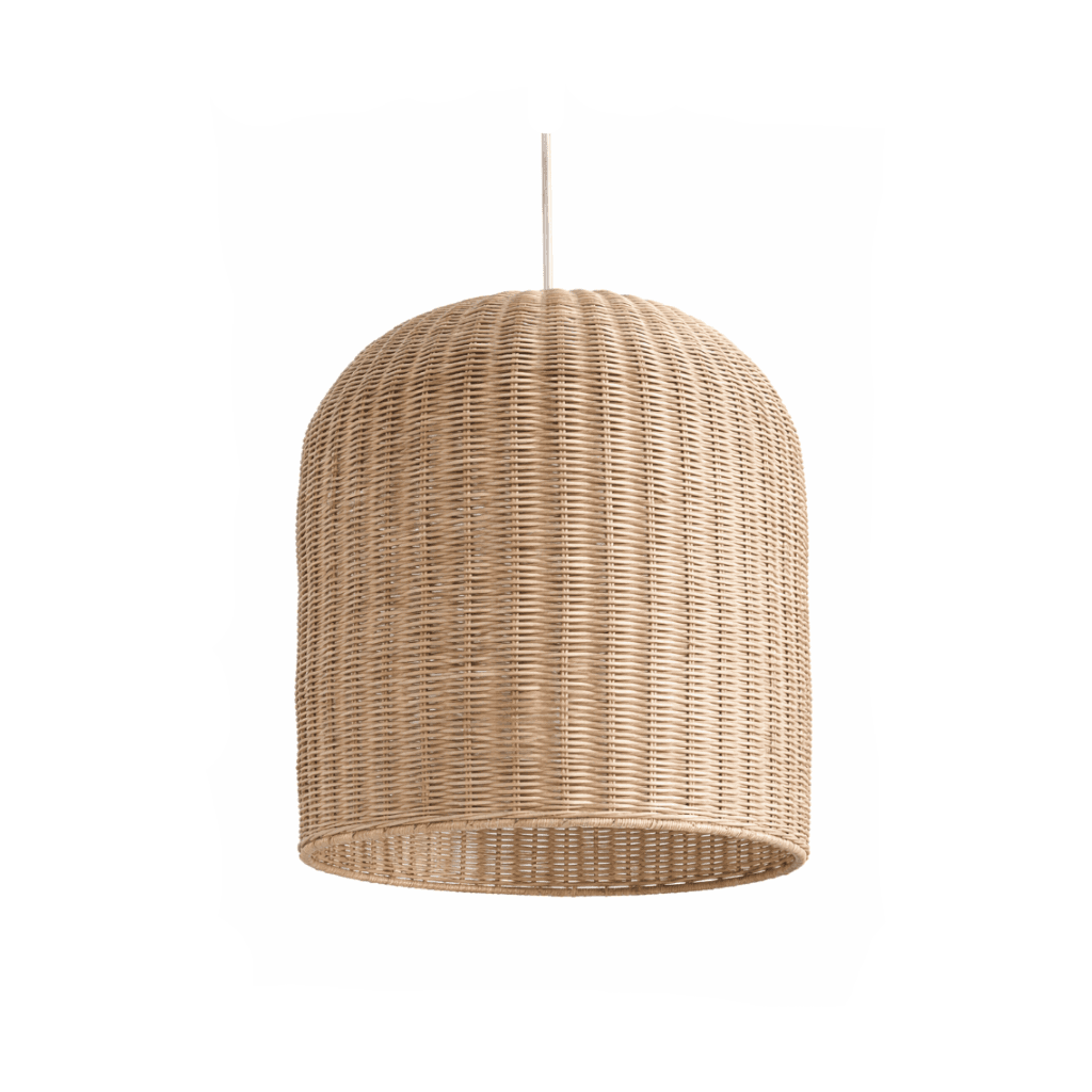 Outdoor Rattan Lamp with Solar Panel - Image 1