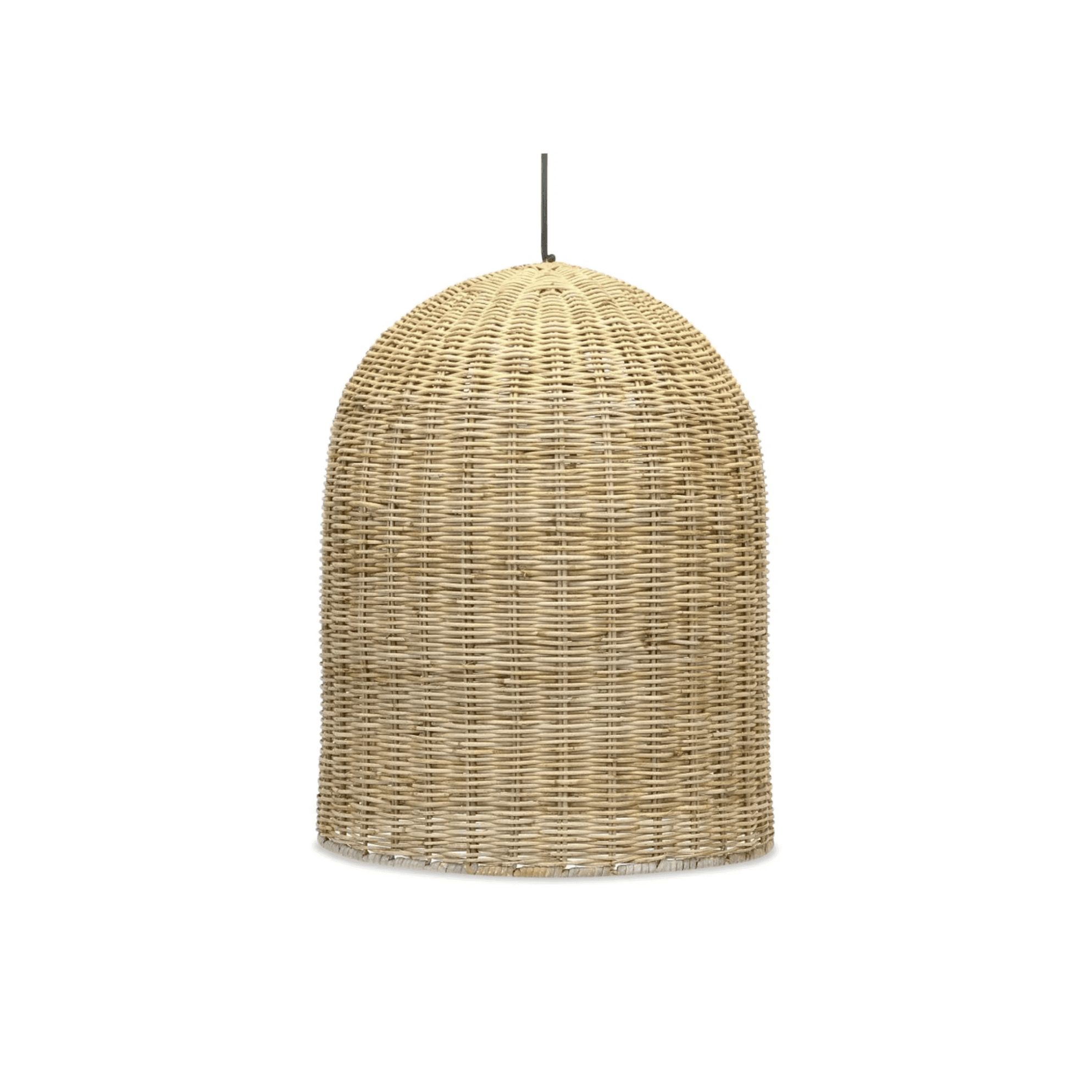 Outdoor Rattan Lamp with Solar Panel - Image 1