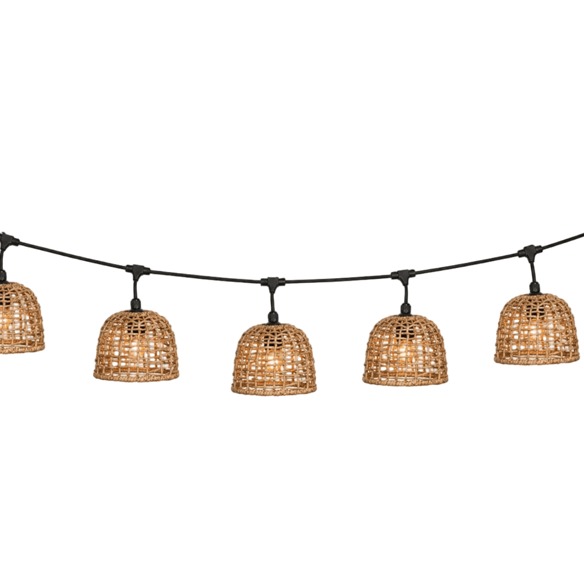 Woven Lampshade Garden String Light 6.5 m - Image 1