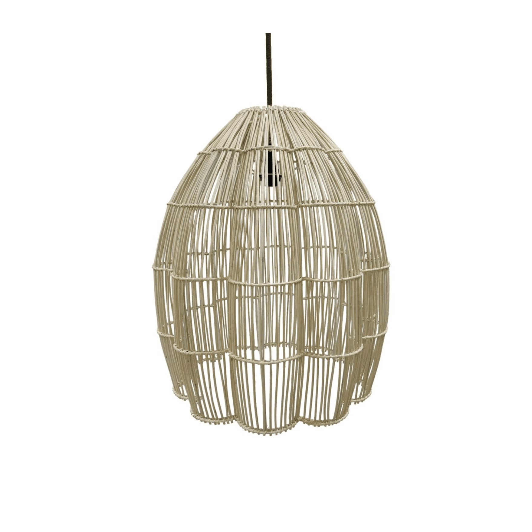 Rattan Lamp ZIEDS + Solar Panel - Image 1