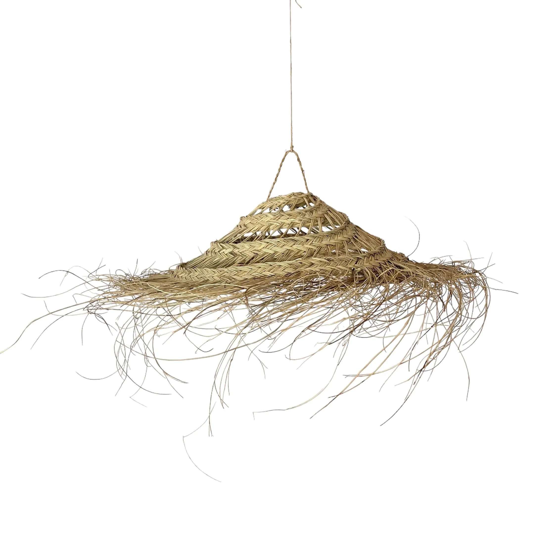 Straw Ceiling Lampshade SAULES GRIEZE - Image 1