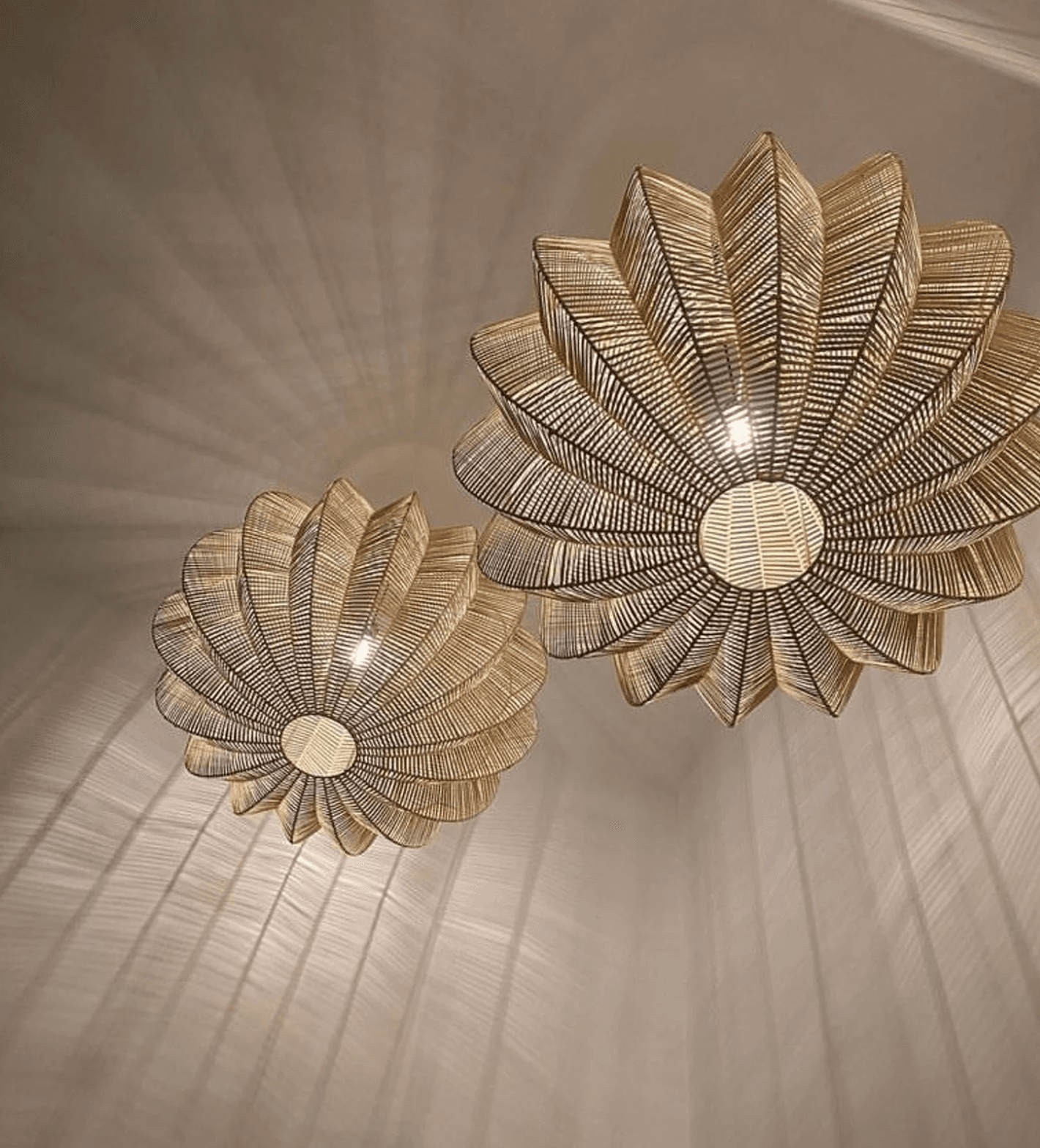 Woven Ceiling Lampshade CHERRY - Im Raum ansehen