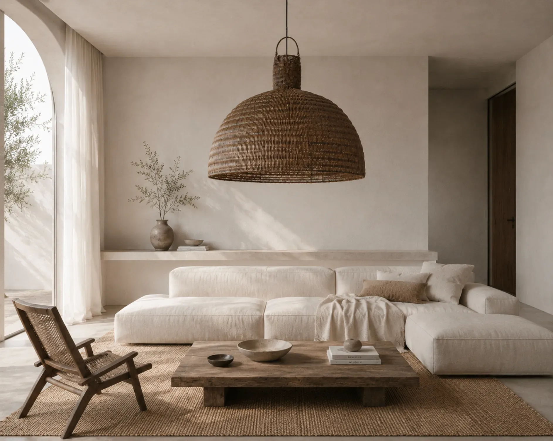 Large Dark Brown Lampshade 100 cm - View in a room